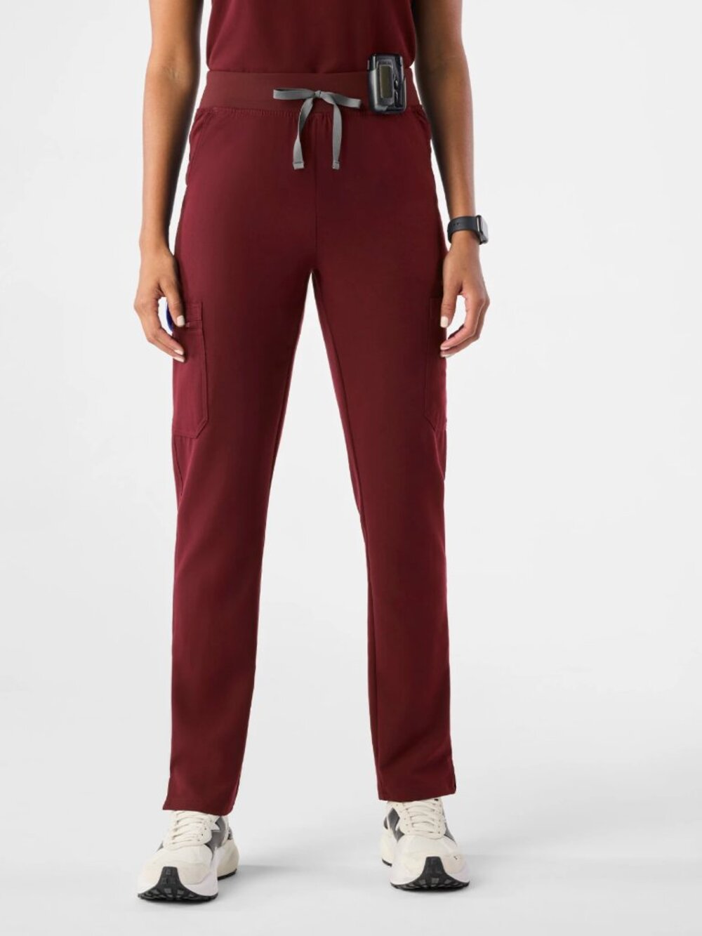 FIGS Yola High-Rise Slim Scrub Pant Burgundy Size Small
